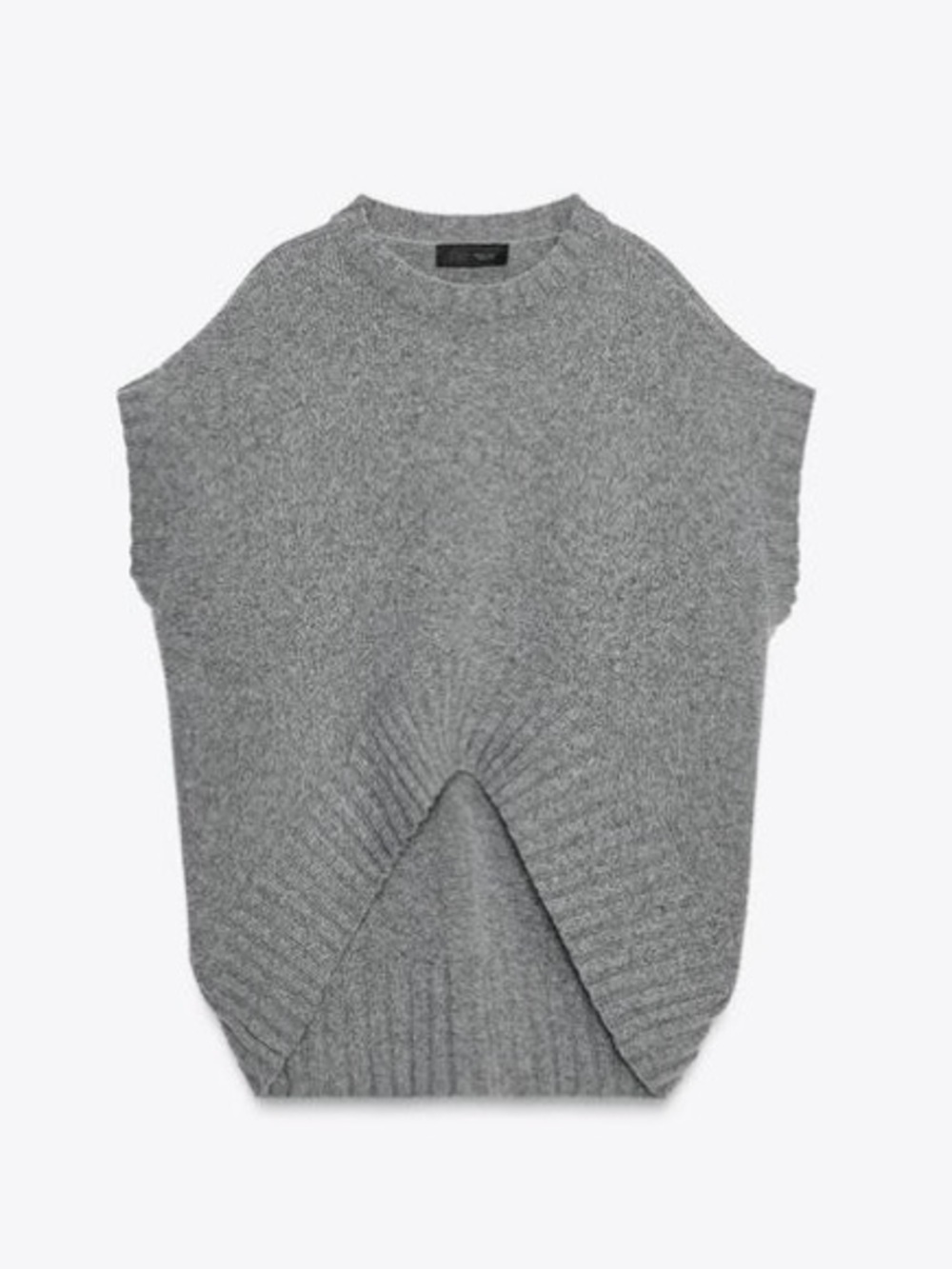 NWT ZARA Oversized Wool Blend Sweater Size Small Gray NEW Short sleeve blogger